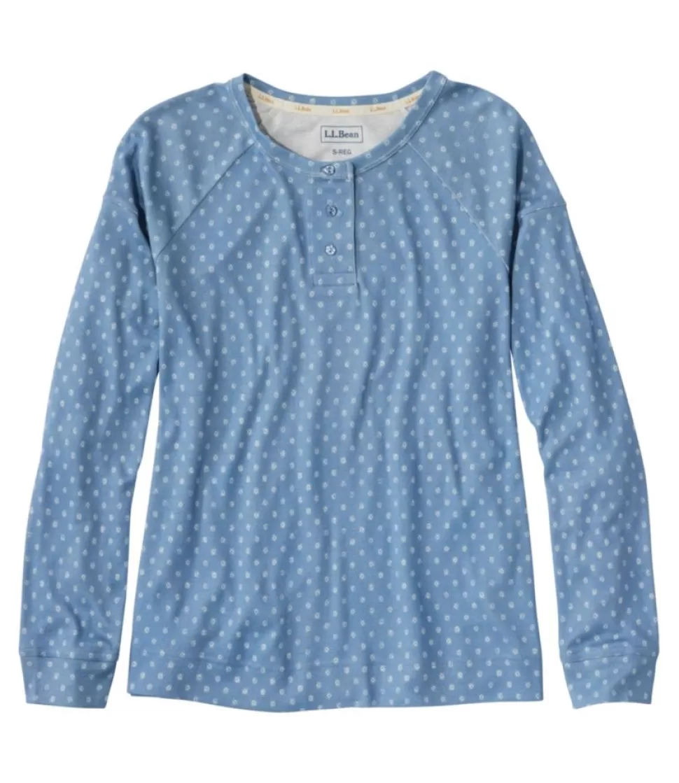 Hot "Women's Restorative Sleepwear, Long-Sleeve Henley Print" Women Sleepwear