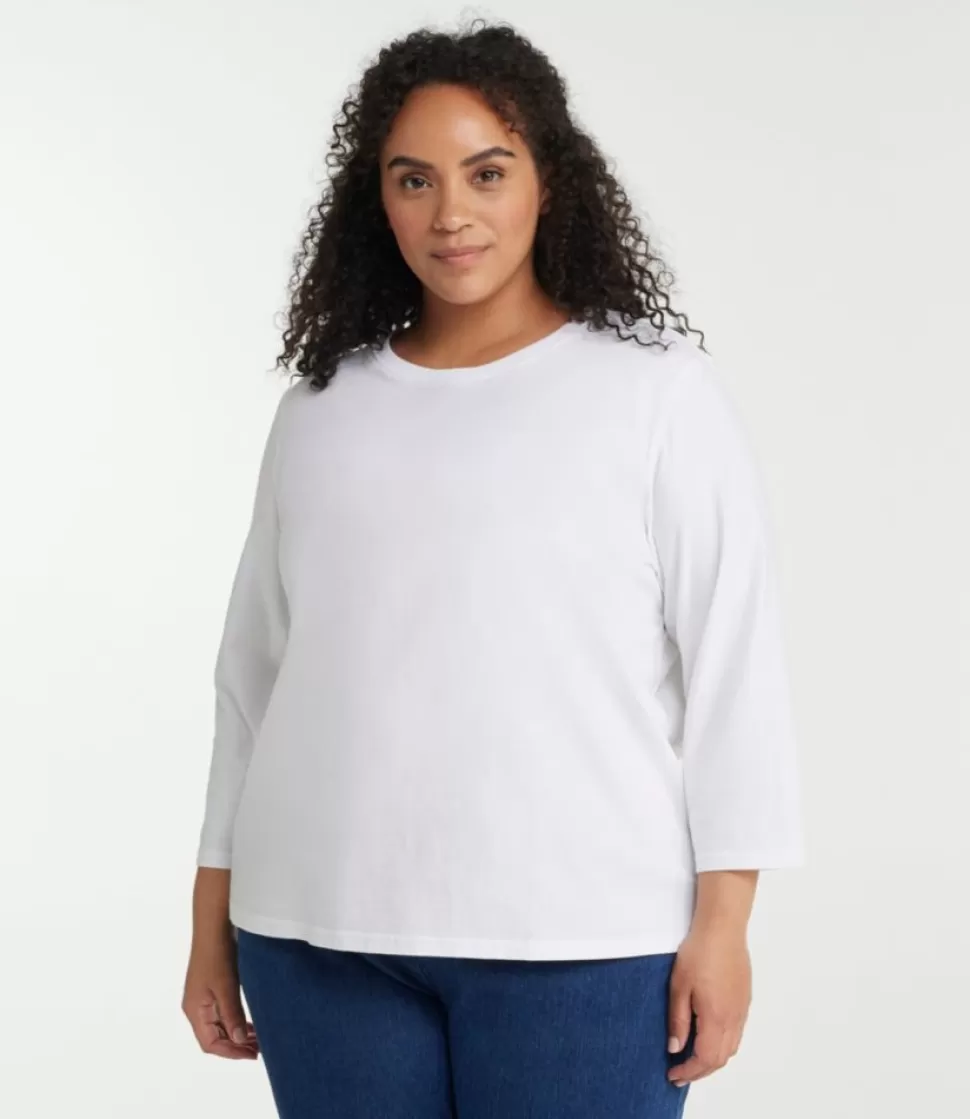 Hot "Women's Saturday T-Shirt, Crewneck Three-Quarter-Sleeve" Women Shirts & Tops