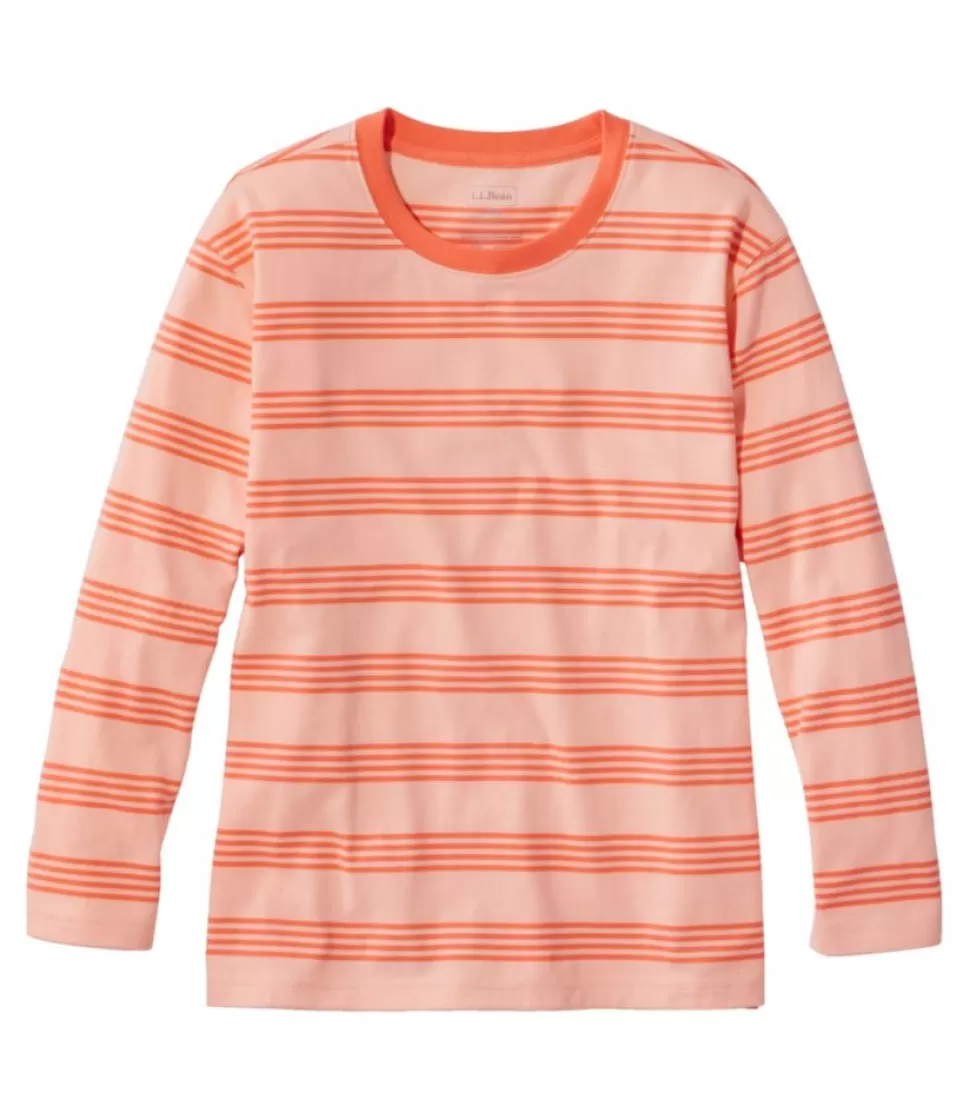 Flash Sale "Women's Saturday T-Shirt, Crewneck Three-Quarter-Sleeve Stripe" Women Shirts & Tops