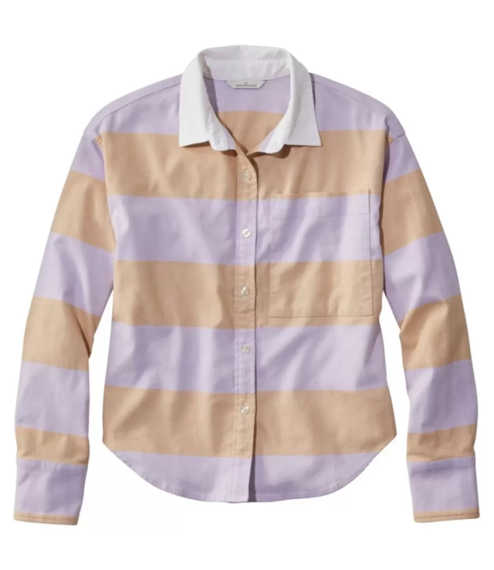 Best "Women's Signature Boyfriend Oxford Shirt, Stripe" Women Shirts & Tops