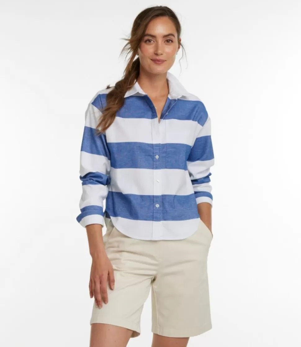 Best "Women's Signature Boyfriend Oxford Shirt, Stripe" Women Shirts & Tops