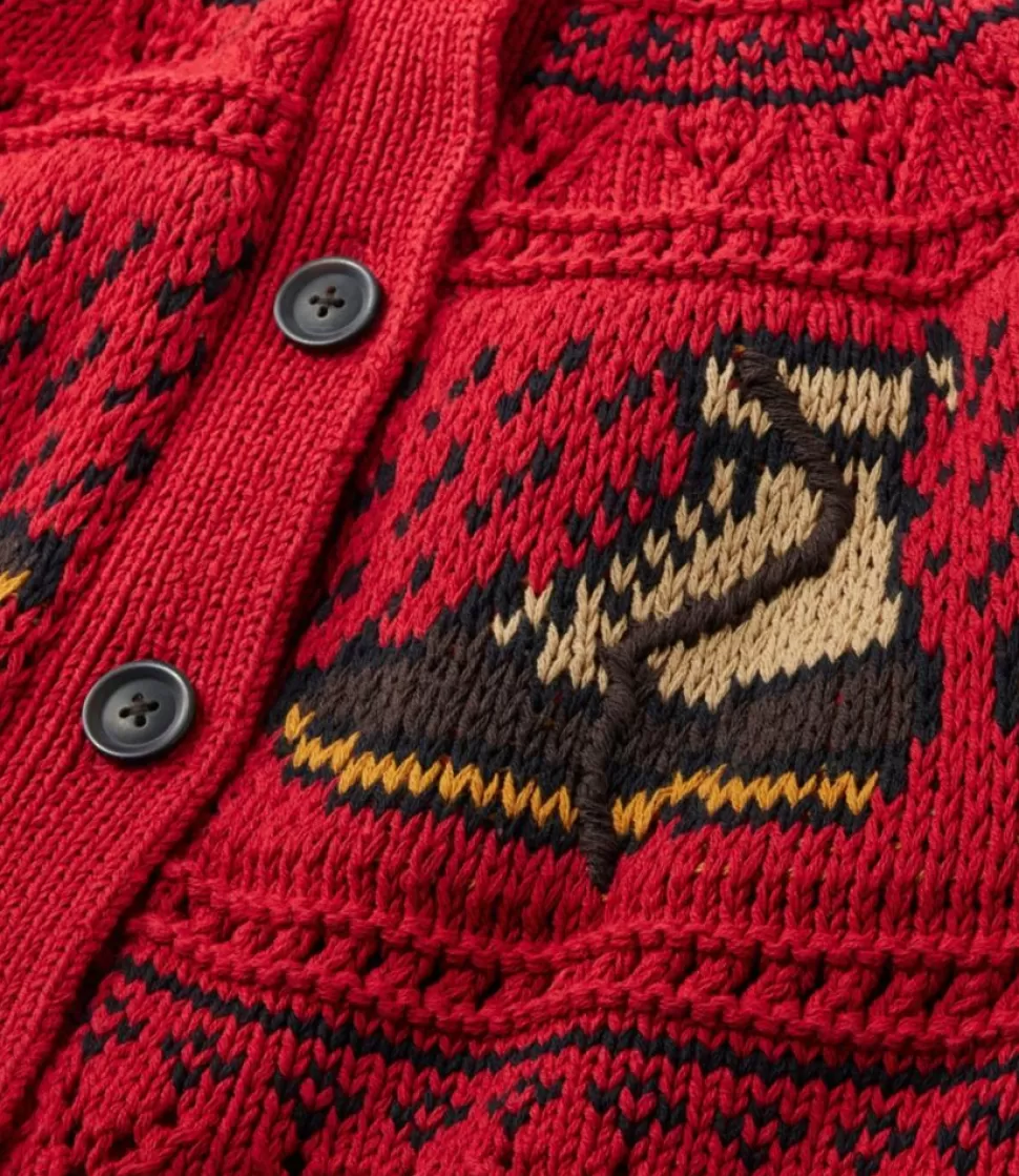 Cheap "Women's Signature Cotton Fisherman Sweater, Short Cardigan Fair Isle" Women Sweaters