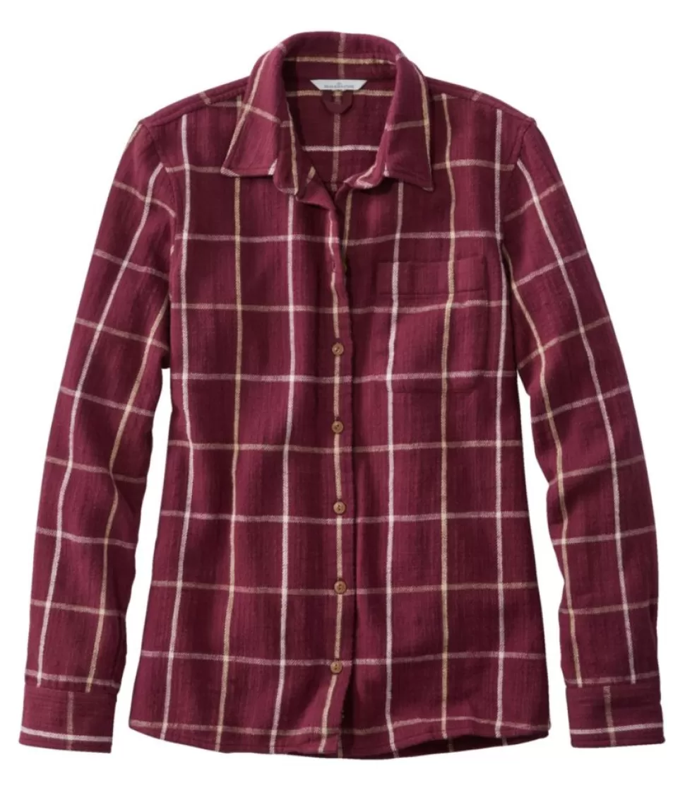 Outlet "Women's Signature Heritage Textured Flannel Shirt, Plaid" Women Shirts & Tops