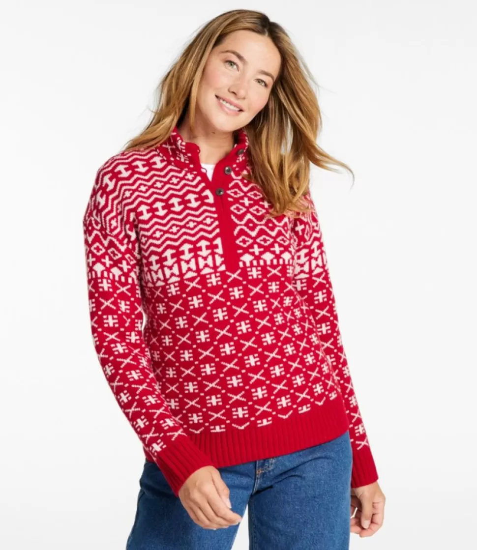 Hot "Women's Signature Kingfield Merino Wool Sweater, Fair Isle" Women Sweaters