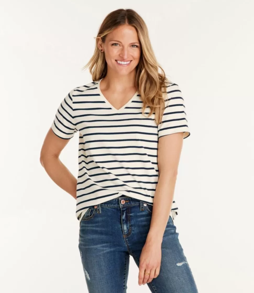 Sale "Women's Signature Rangeley Cotton Tee, V-Neck" Women Shirts & Tops