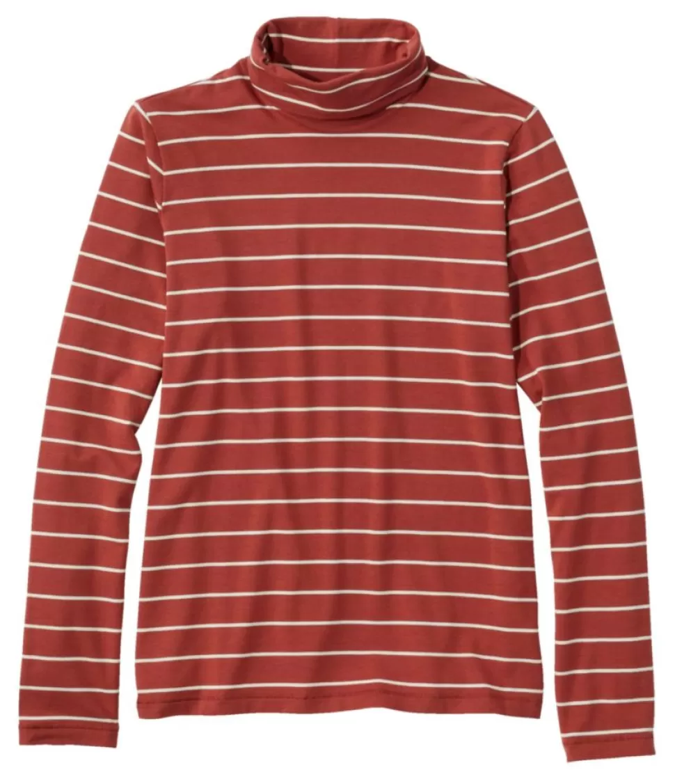 Online "Women's Soft Stretch Supima Tee, Turtleneck Stripe" Women Shirts & Tops