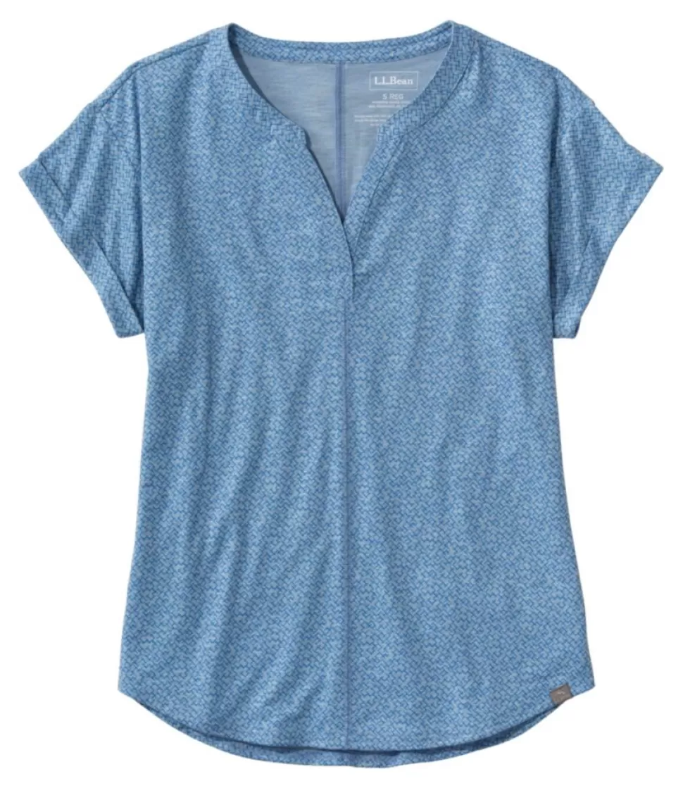 Clearance "Women's Streamside Tee, Short-Sleeve Splitneck Print" Women Shirts & Tops | Activewear