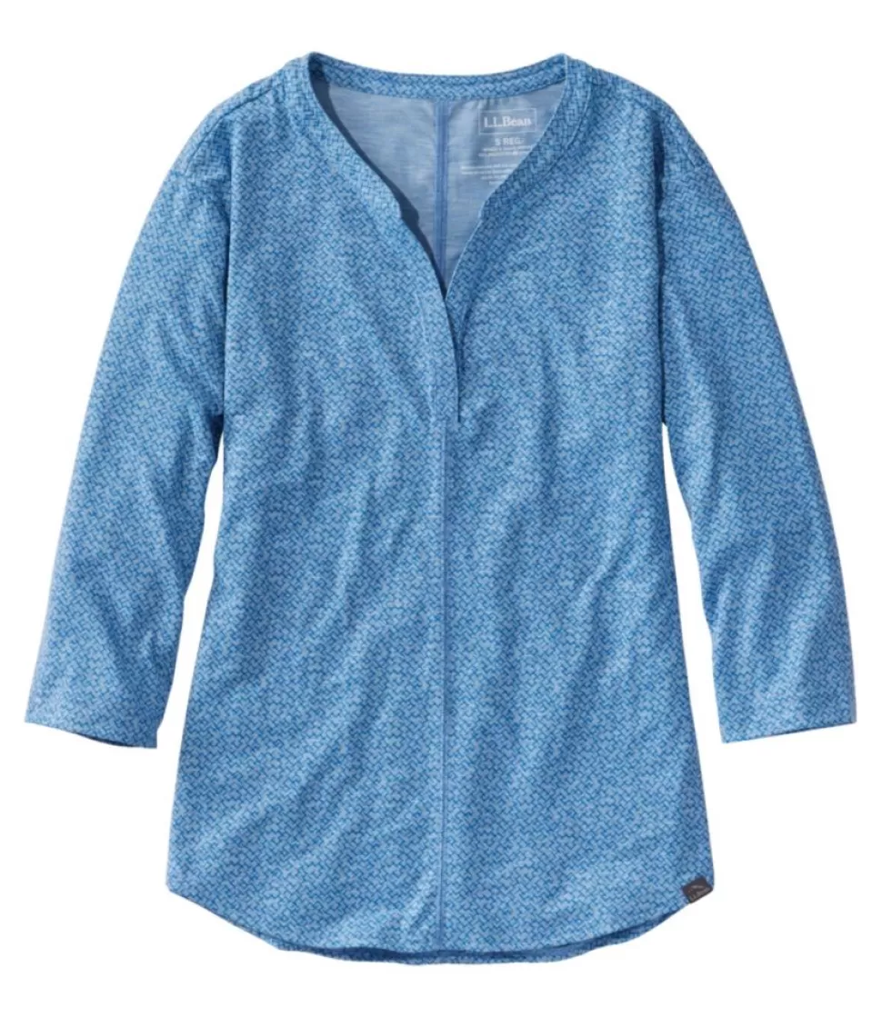 Sale "Women's Streamside Tee, Three-Quarter-Sleeve Splitneck, Print" Women Shirts & Tops | Activewear