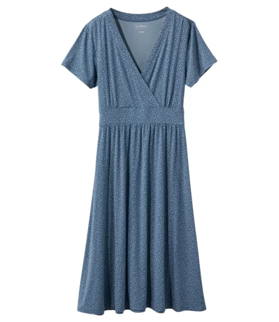 Shop "Women's Summer Knit Dress, Short-Sleeve Print" Women Dresses & Skirts
