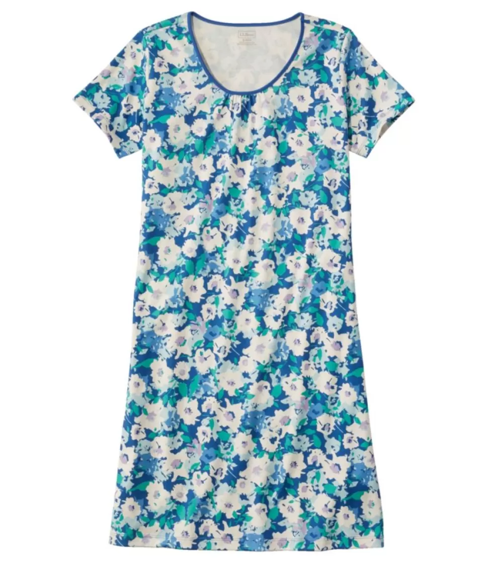 Shop "Women's Supima Nightgown, Short-Sleeve Floral" Women Sleepwear