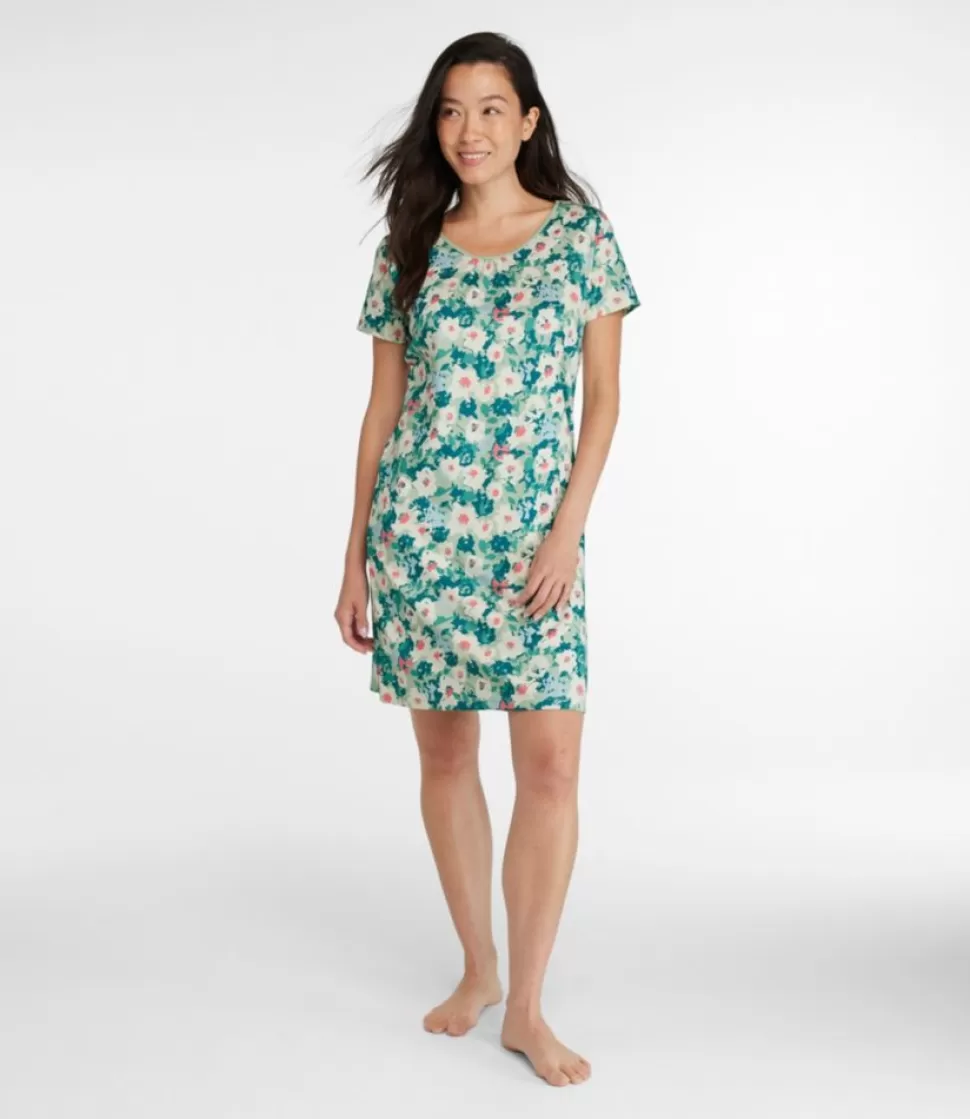 Shop "Women's Supima Nightgown, Short-Sleeve Floral" Women Sleepwear