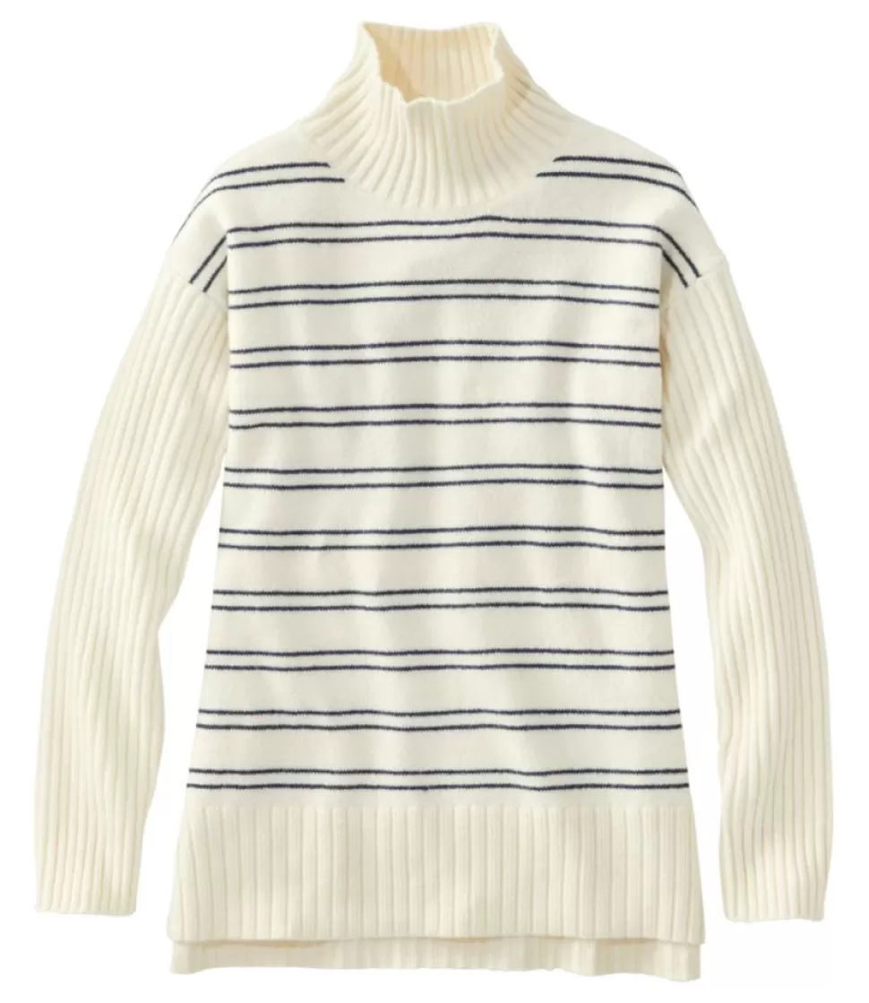 Clearance "Women's The Essential Sweater, Turtleneck Stripe" Women Sweaters