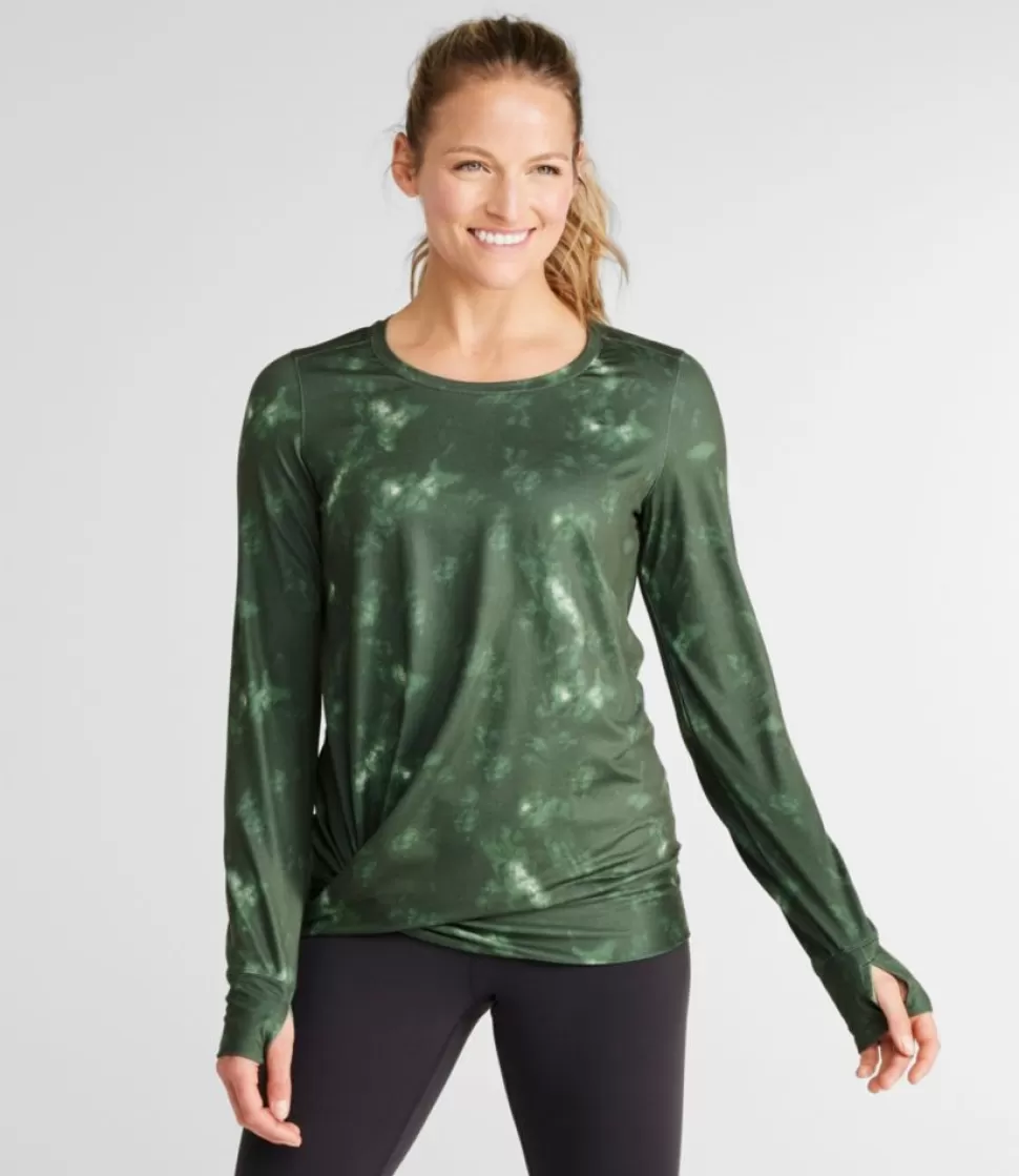 Fashion "Women's VentureSoft Twist-Front Top, Long-Sleeve Print" Women Shirts & Tops | Activewear